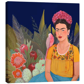Leinwandbild  Frida Kahlo im blauen Haus II - Sylvie Demers