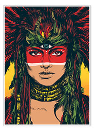 Poster  Aztekische Göttin - Paola Morpheus