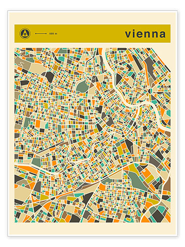 Poster Wien Karte