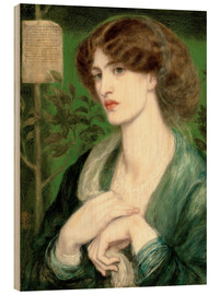 Holzbild  Die Anrede von Beatrice - Dante Charles Gabriel Rossetti