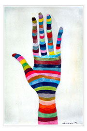 Poster Regenbogen Hand