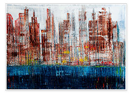 Poster New York Skyline, abstrakt