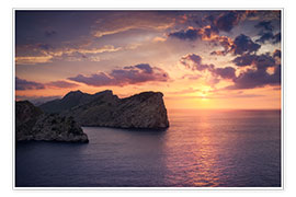 Poster Sonnenuntergang auf Mallorca