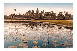 Poster  Angkor Wat bei Sonnenuntergang