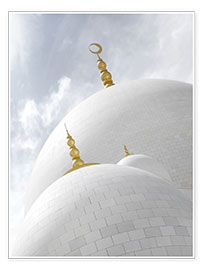 Poster  weiße Kuppeln der Scheich-Zayid-Moschee