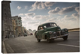 Leinwandbild  Kubanisches amerikanisches Autofahren durch Havana, Kuba. - Alex Saberi