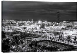 Leinwandbild  Schöne Aussicht über den Hafen von Barcelona