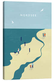 Leinwandbild  Nordsee Illustration - Katinka Reinke