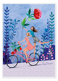 Poster Fröhliche Radtour