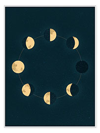 Poster  Mondphasen - Sybille Sterk