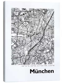 Leinwandbild  Stadtplan von München - 44spaces