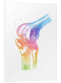 Hartschaumbild  Regenbogen-Kniegelenk - Mod Pop Deco