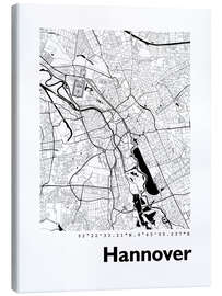 Leinwandbild  Stadtplan von Hannover - 44spaces