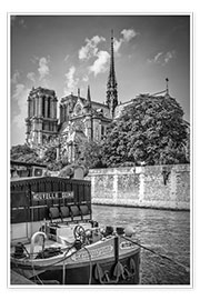 Poster Kathedrale Notre-Dame de Paris an der Seine