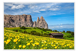 Poster  Frühling auf der Seiser Alm in Südtirol - Achim Thomae