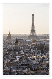 Poster Sonnenuntergang über Tour Eiffel, Paris