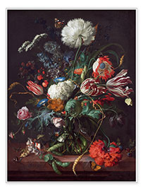 Poster Vase mit Blumen