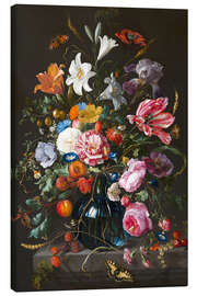 Leinwandbild  Vase mit Blumen - Jan Davidsz de Heem