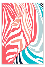 Poster Zebra im Porträt