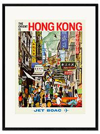 Gerahmter Kunstdruck  Hong Kong - Jet BOAC - Vintage Travel Collection