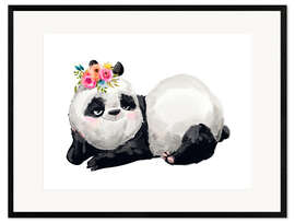 Gerahmter Kunstdruck  Pandaprinzessin - Eve Farb