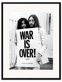 Gerahmter Kunstdruck  Yoko &amp; John - War is over!
