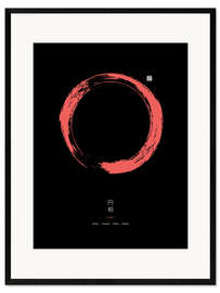 Gerahmter Kunstdruck  Enso - Japanischer Zen Kreis V. - Thoth Adan