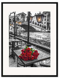 Gerahmter Kunstdruck  Romantik in Rialto, Venedig - Assaf Frank