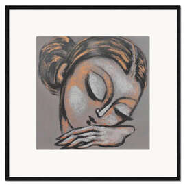 Gerahmter Kunstdruck  Schlafende Muse - Porträt - Carmen Tyrrell