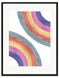 Gerahmter Kunstdruck  Good Vibes Rainbow - Emanuela Carratoni